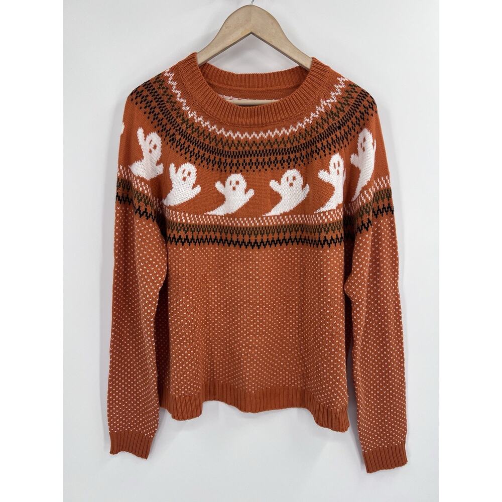 Unbranded Halloween Ghost Novelty Print Sweater XL